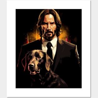 John wick gold poster Posters and Art